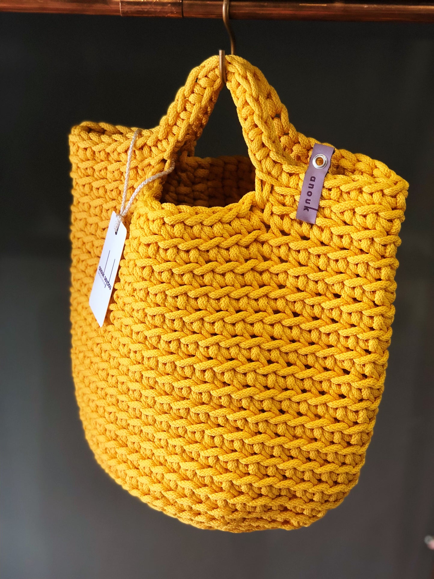 Scandinavian Style Handmade Crochet Tote Bag Sunflower