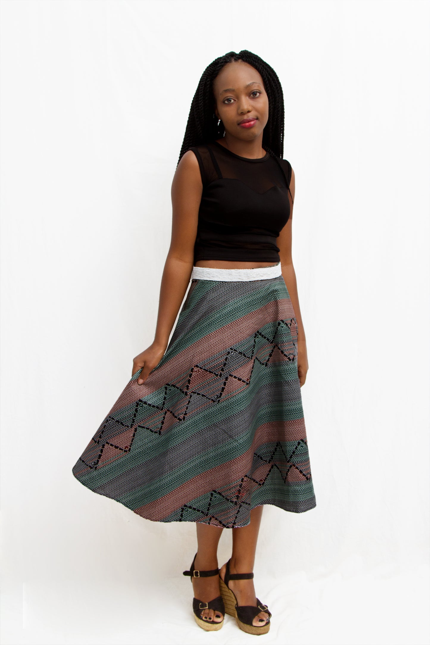 African Wax Skirt