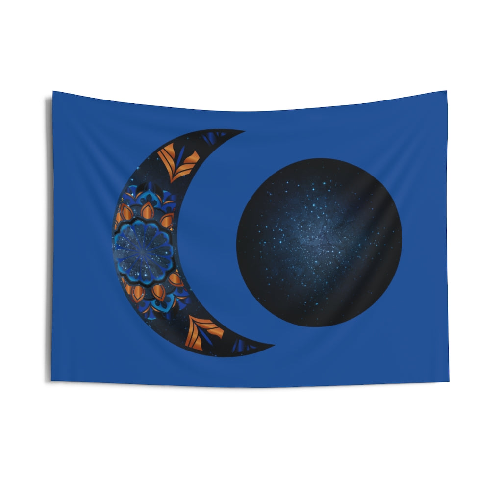 Crescent moon Phase Tapestry for Contemporary Home Decor, Wall Hanging Art for Baby Nursery, Dorm room, Coastal Home . Housewarming Gift