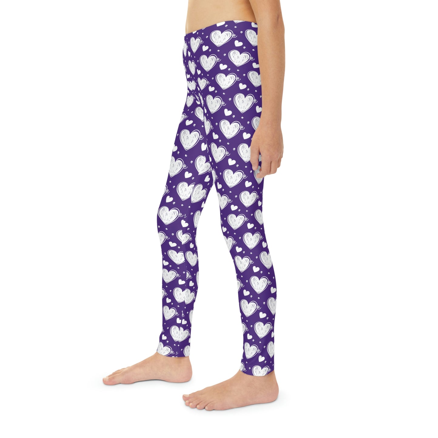 Valentine Cute Summer Youth Leggings, One of a Kind Gift - Workout Activewear tights for kids, Granddaughter, Niece Christmas Gift