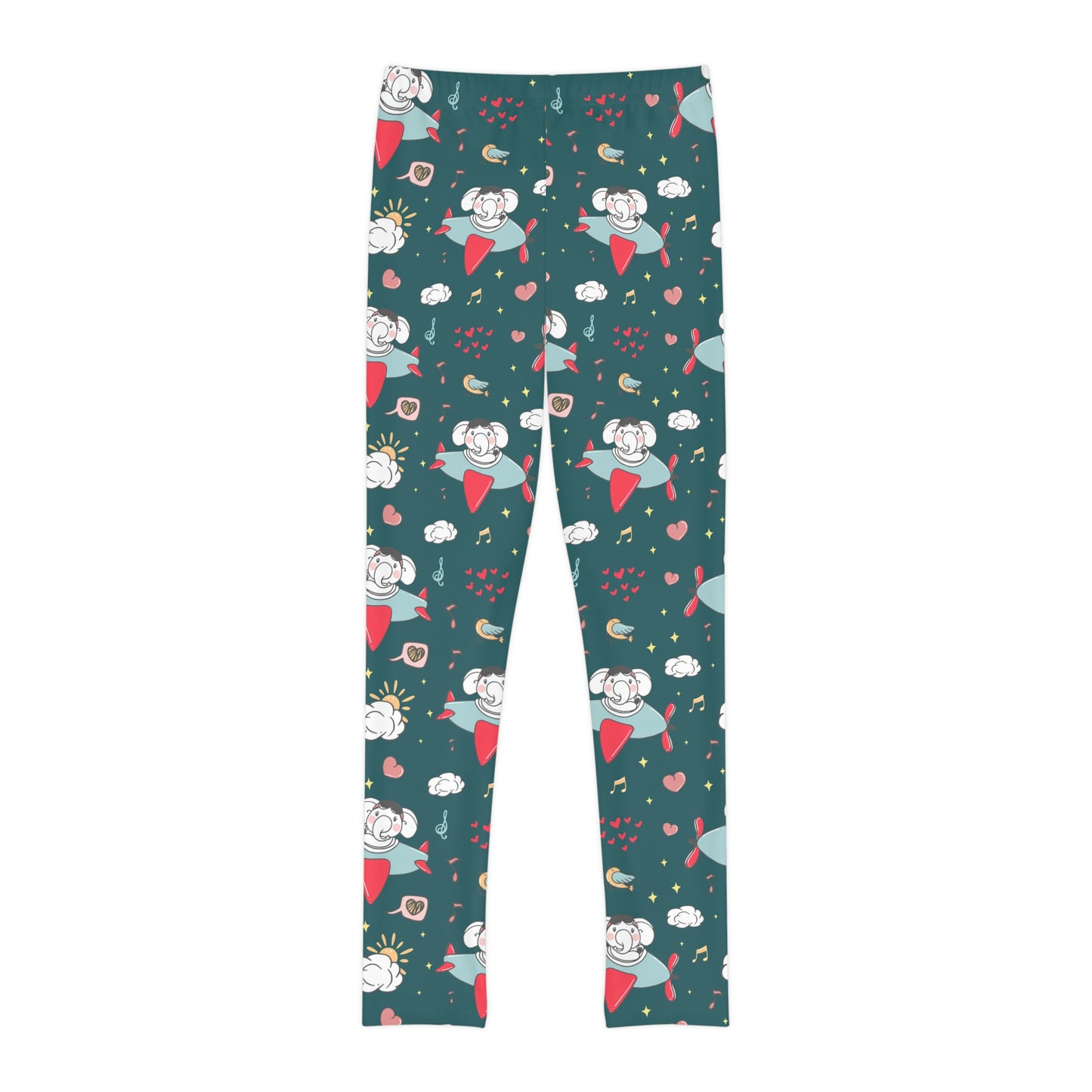 Elephant animal kingdom, Safari Youth Leggings, One of a Kind Gift - Unique Workout Activewear tights for kids, Daughter, Niece Christmas Gift