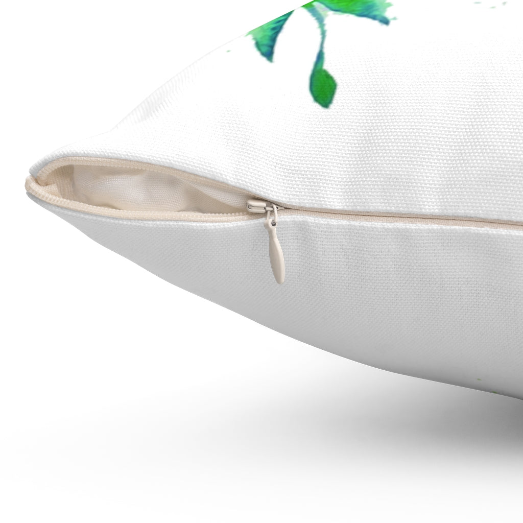 Free Hummingbird watercolor Spun Polyester Square Pillow