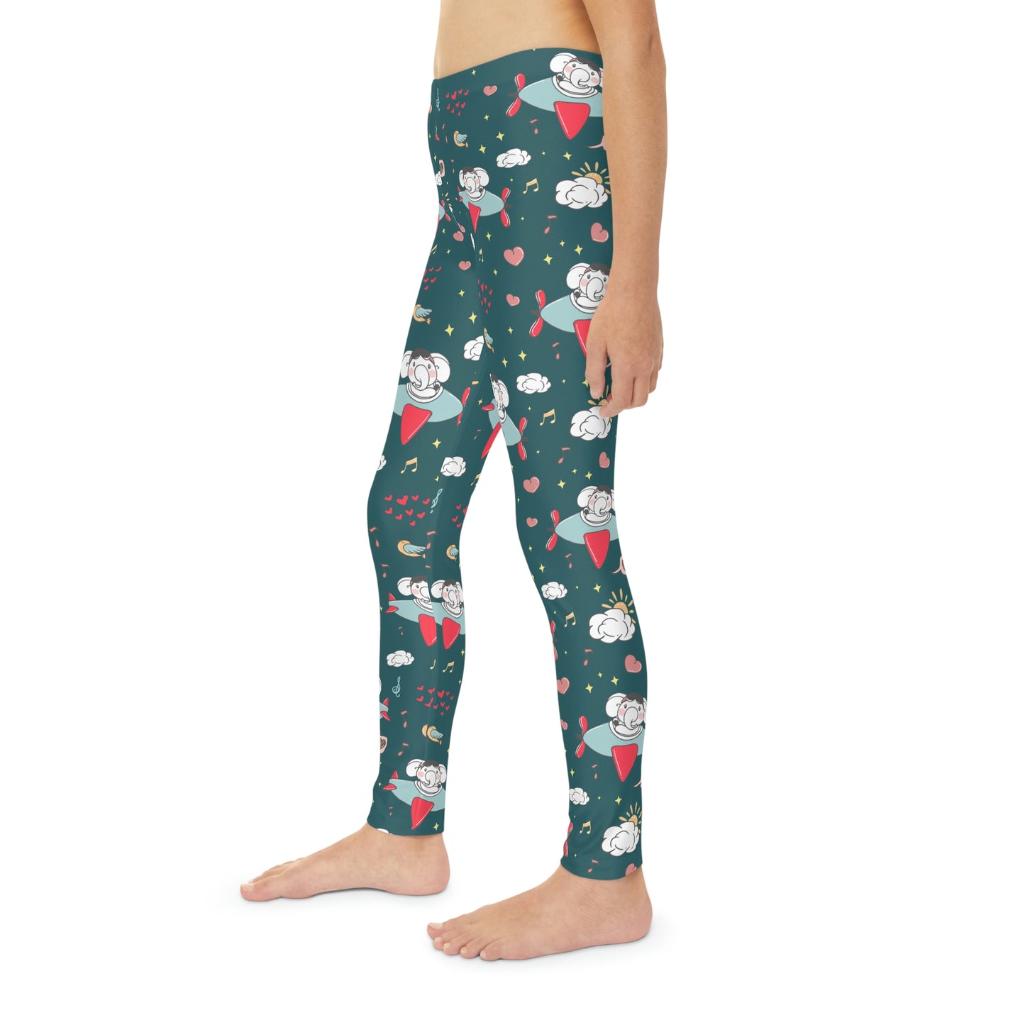 Elephant animal kingdom, Safari Youth Leggings, One of a Kind Gift - Unique Workout Activewear tights for kids, Daughter, Niece Christmas Gift