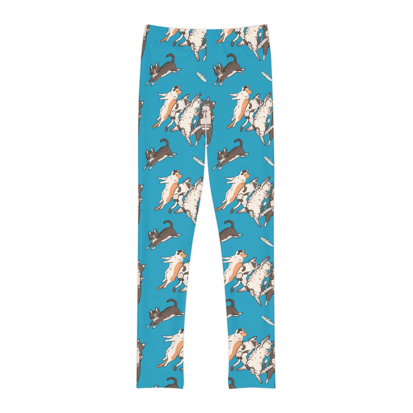 Cat lovers Youth Leggings, One of a Kind Gift - Unique Workout Activewear tights for kids Fitness , Daughter, Niece Christmas Gift