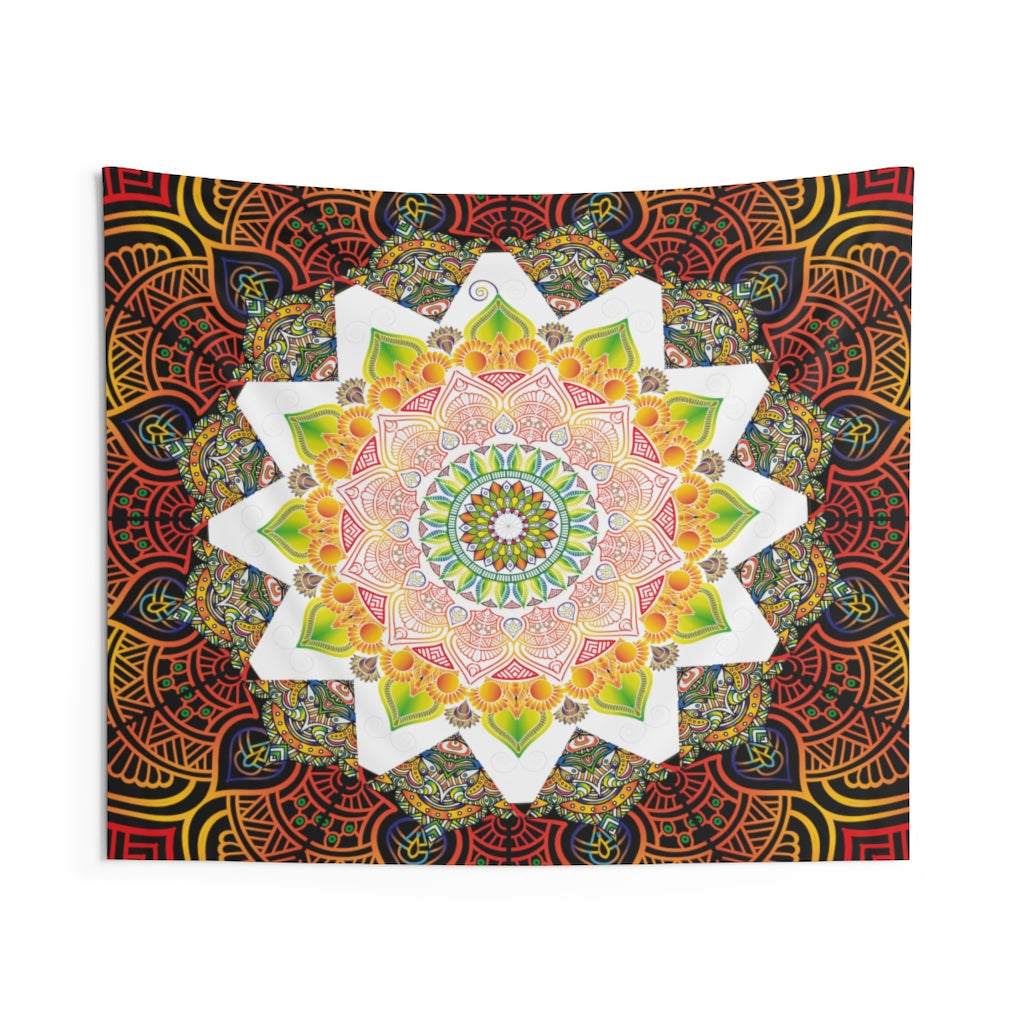 Mandala Tapestry for Contemporary Home Decor . Inspirational Wall Hanging Art for Baby Nursery, Dorm room, Coastal Home . Housewarming Gift