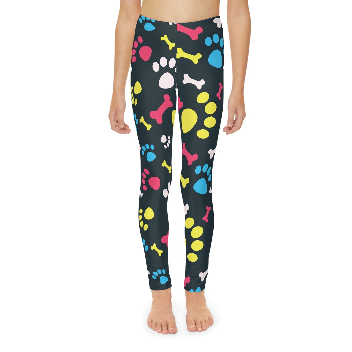 Dog Lovers Youth Leggings, One of a Kind Gift - Unique Workout Activewear tights for kids fitness, Daughter, Niece Christmas Gift