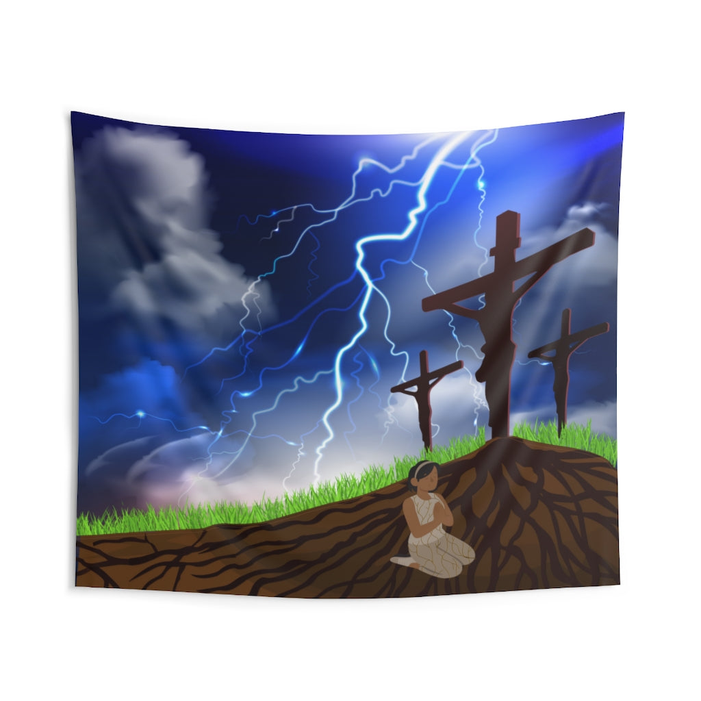 Christian Tapestry Contemporary Home Decor . Galaxy Wall Hanging Art for Baby Nursery, Dorm room, Coastal Home . Housewarming Gift