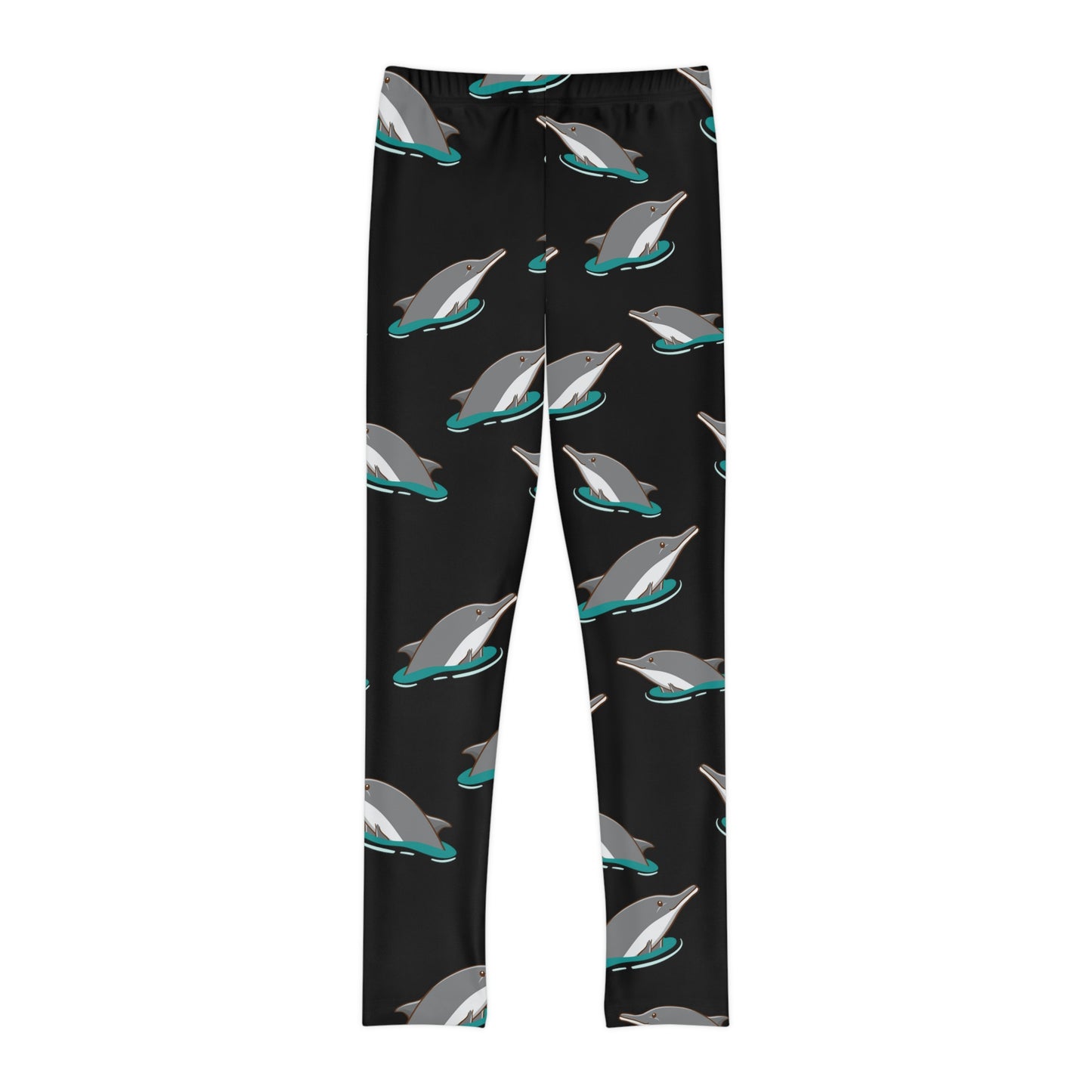 Dolphin, Ocean, Beach Youth Leggings, One of a Kind Gift - Unique Workout Activewear tights for kids fitness, Daughter, Niece Christmas Gift