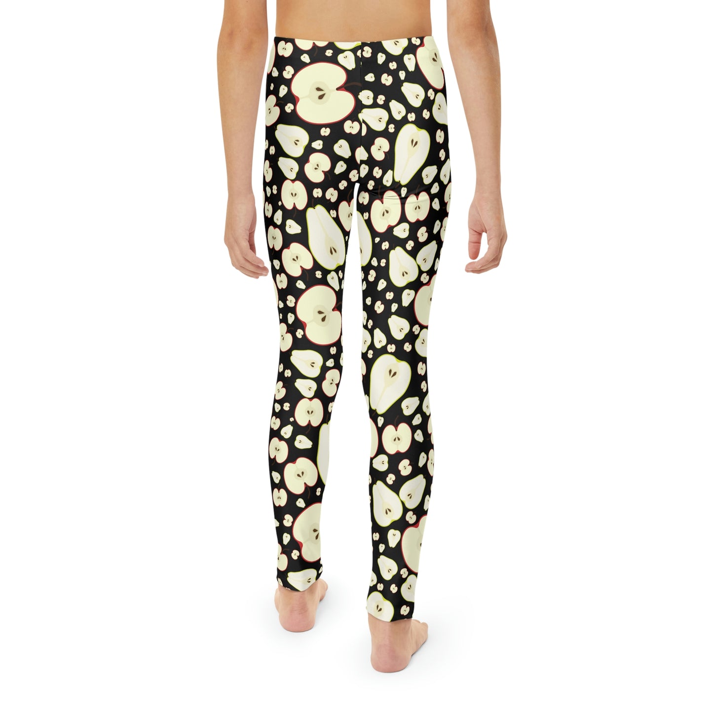 Apples Print Youth Leggings, One of a Kind Gift - Unique Workout Activewear tights for kids Fitness , Daughter, Niece Christmas Gift