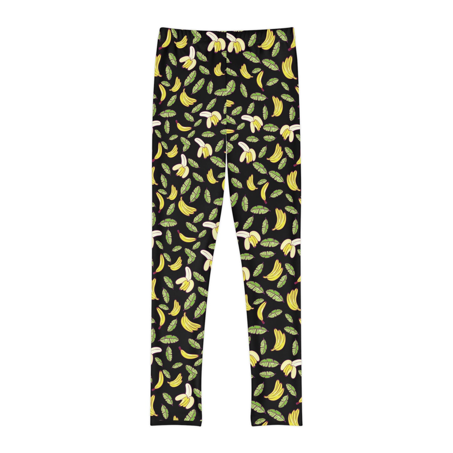 Bananas Print Youth Leggings, One of a Kind Gift - Unique Workout Activewear tights for kids Fitness , Daughter, Niece Christmas Gift