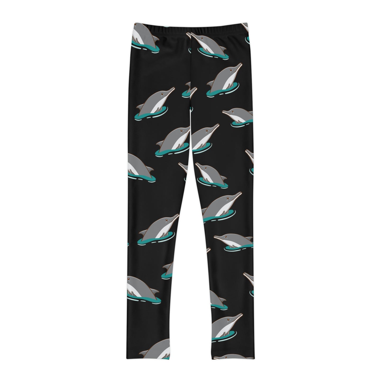 Dolphin, Ocean, Beach Youth Leggings, One of a Kind Gift - Unique Workout Activewear tights for kids fitness, Daughter, Niece Christmas Gift
