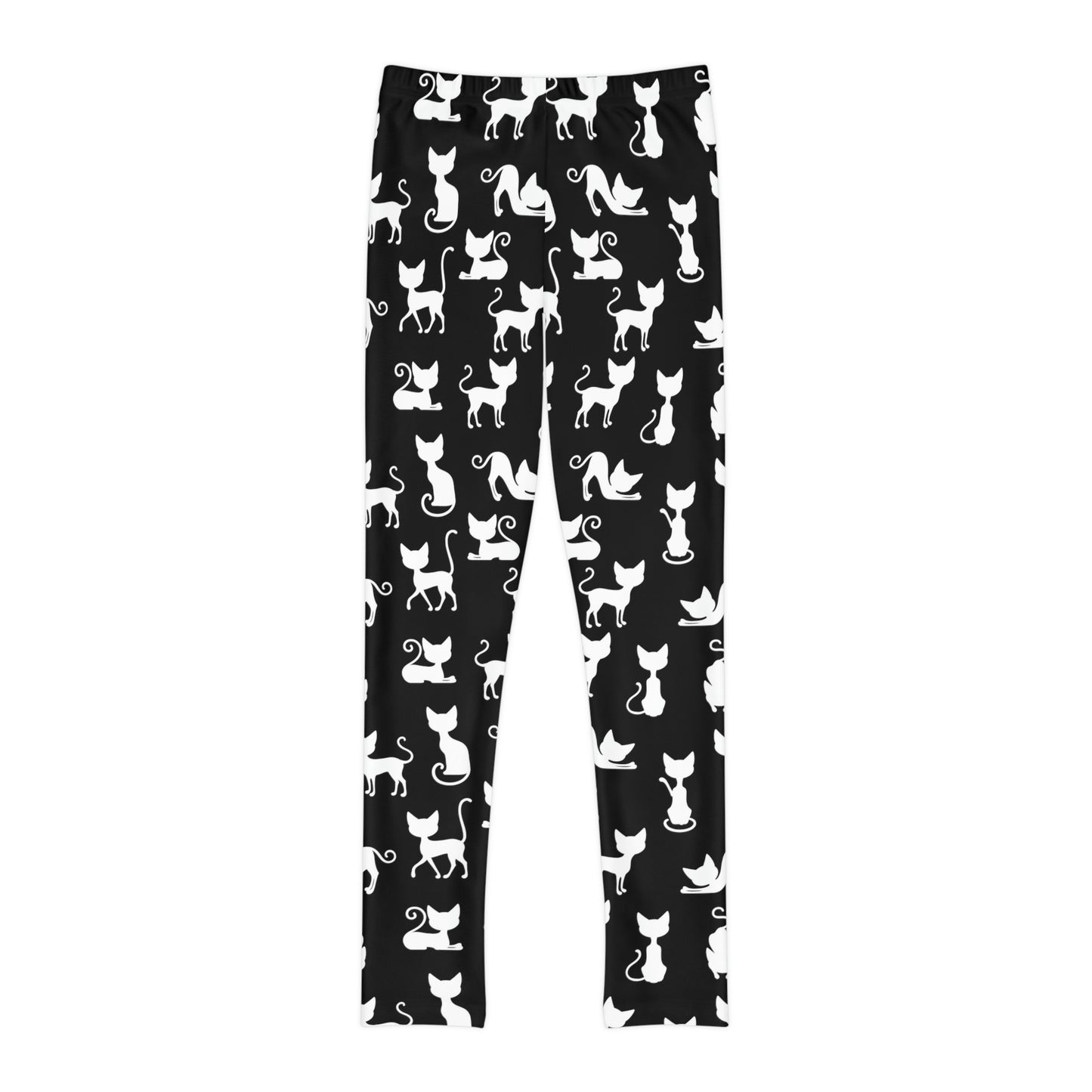 Cat Youth Leggings, One of a Kind Gift - Unique Workout Activewear tights for kids Fitness , Daughter, Niece Christmas Gift