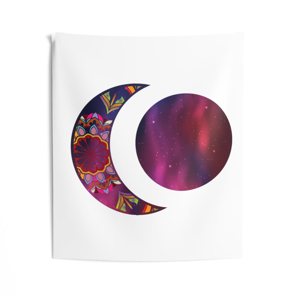 Moon Phase Tapestry Contemporary Home Decor . Galaxy Wall Hanging Art for Baby Nursery, Dorm room, Coastal Home . Housewarming Gift