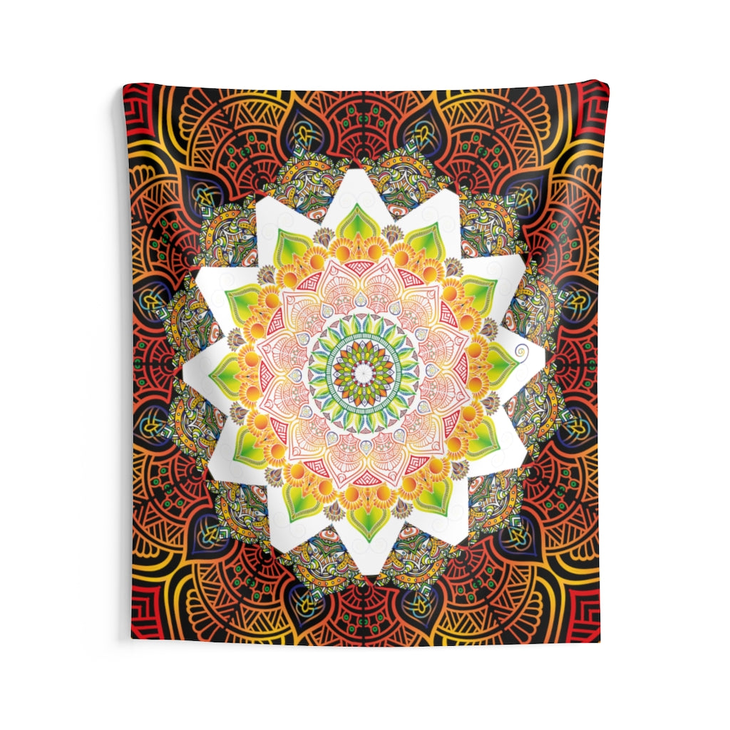 Mandala Tapestry for Contemporary Home Decor . Inspirational Wall Hanging Art for Baby Nursery, Dorm room, Coastal Home . Housewarming Gift