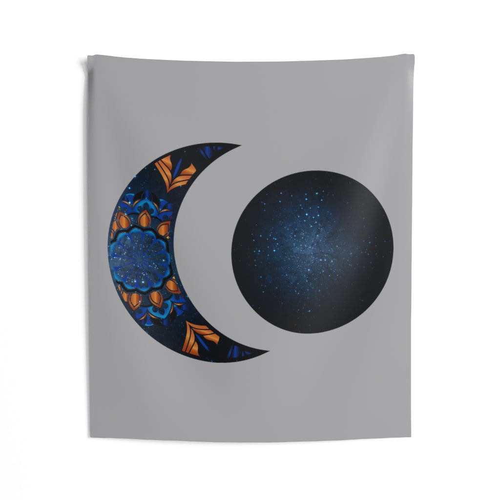 Moon Phase Tapestry Contemporary Home Decor . Galaxy Wall Hanging Art for Baby Nursery, Dorm room, Coastal Home . Housewarming Gift