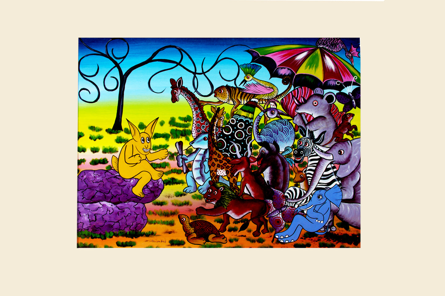 Sport Art painting, Tinga Tinga art, Masai kisu