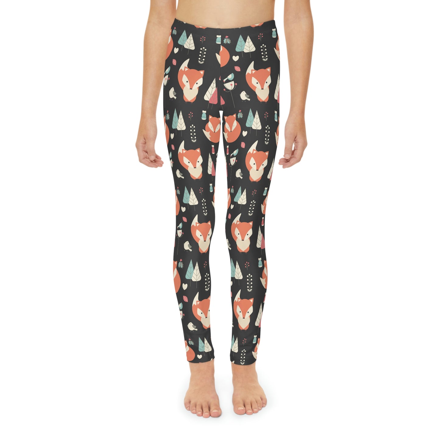 Fox animal kingdom, Safari Youth Leggings, One of a Kind Gift - Unique Workout Activewear tights for kids, Daughter, Niece Christmas Gift
