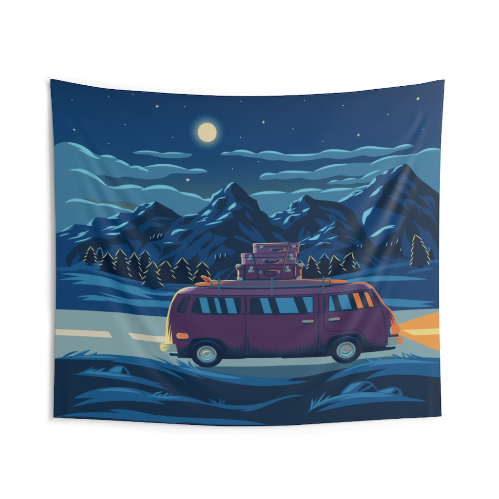 Camper Tapestry for Contemporary Home Decor . Inspirational Wall Hanging Art for Baby Nursery, Dorm room, Coastal Home . Housewarming Gift