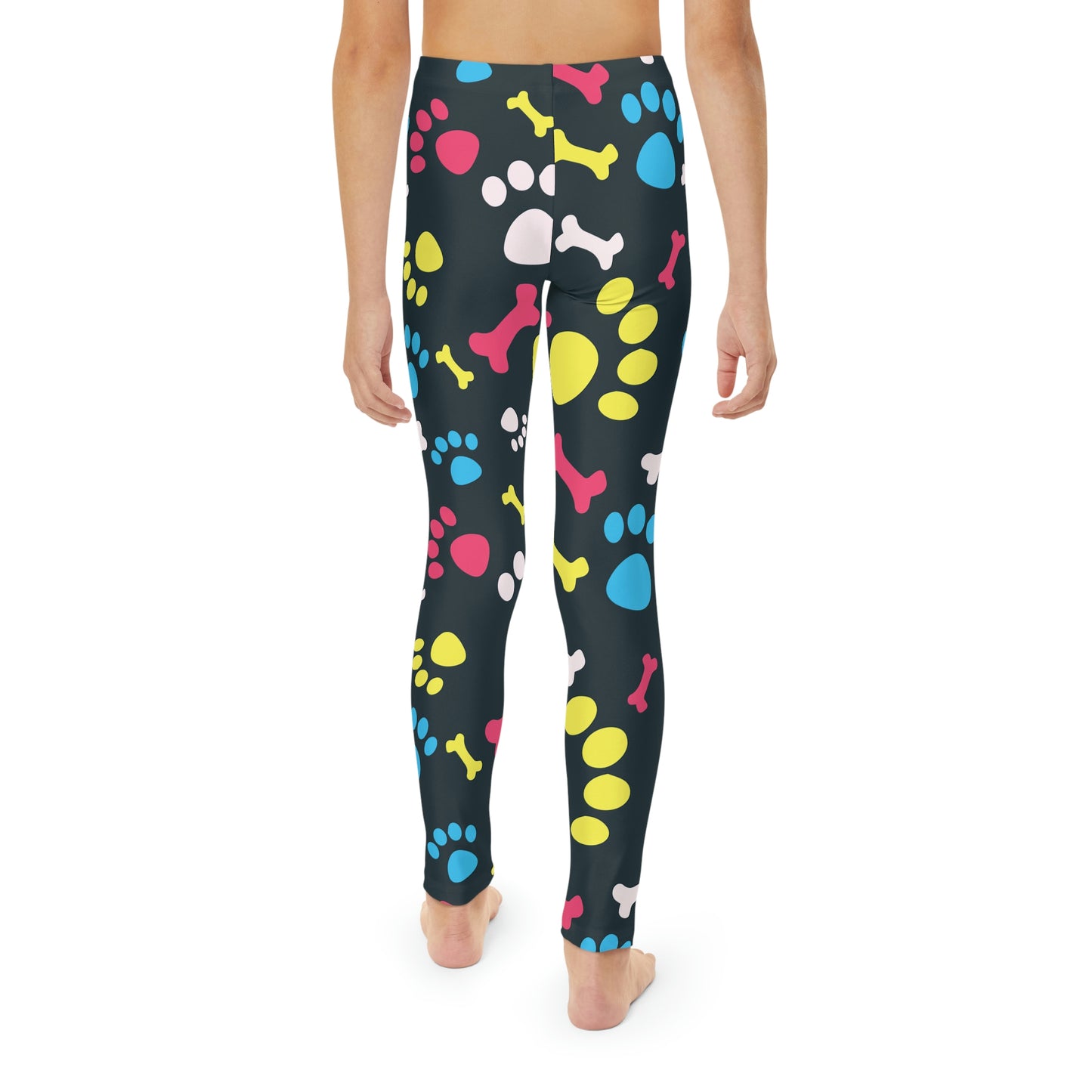Dog Lovers Youth Leggings, One of a Kind Gift - Unique Workout Activewear tights for kids fitness, Daughter, Niece Christmas Gift