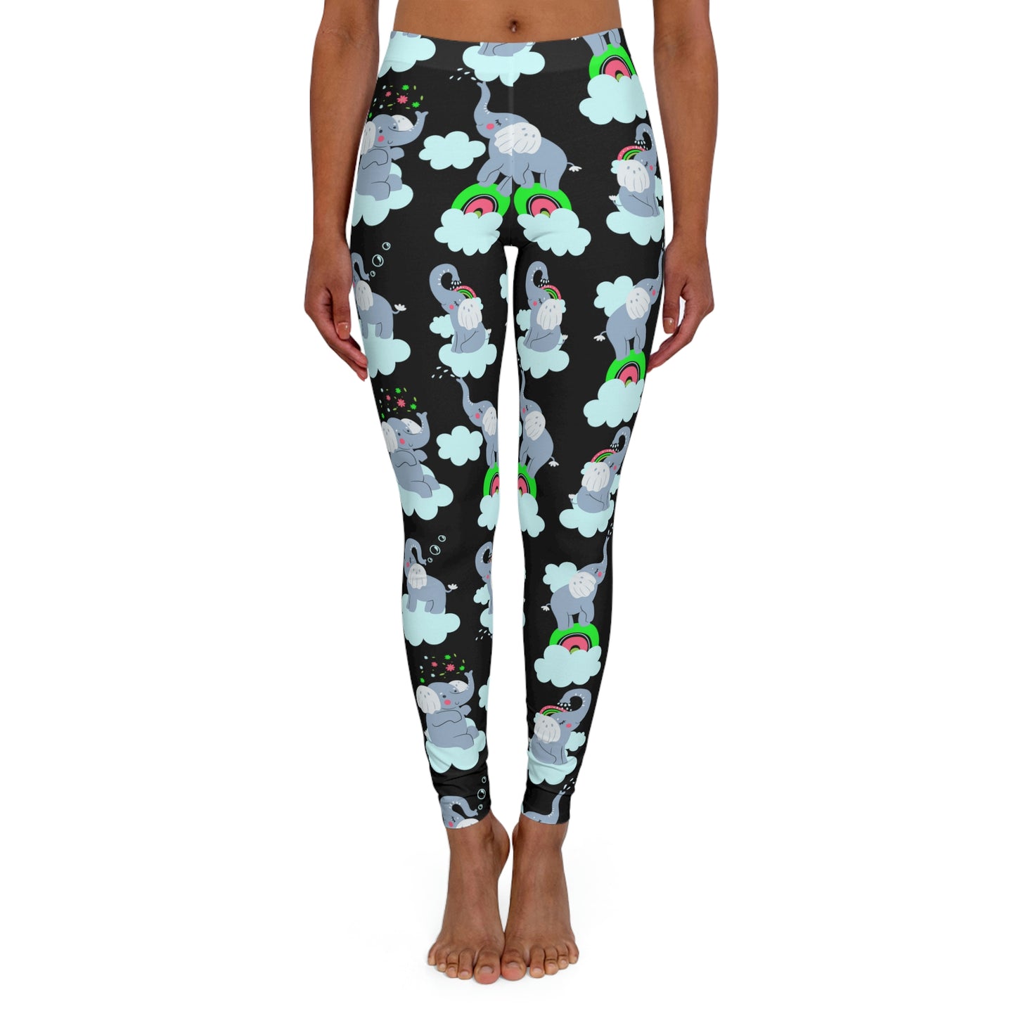 Elephant Safari Animal Kingdom Women Leggings . One of a Kind Workout Activewear tights for Mothers Day, Girlfriend, Gift for Her