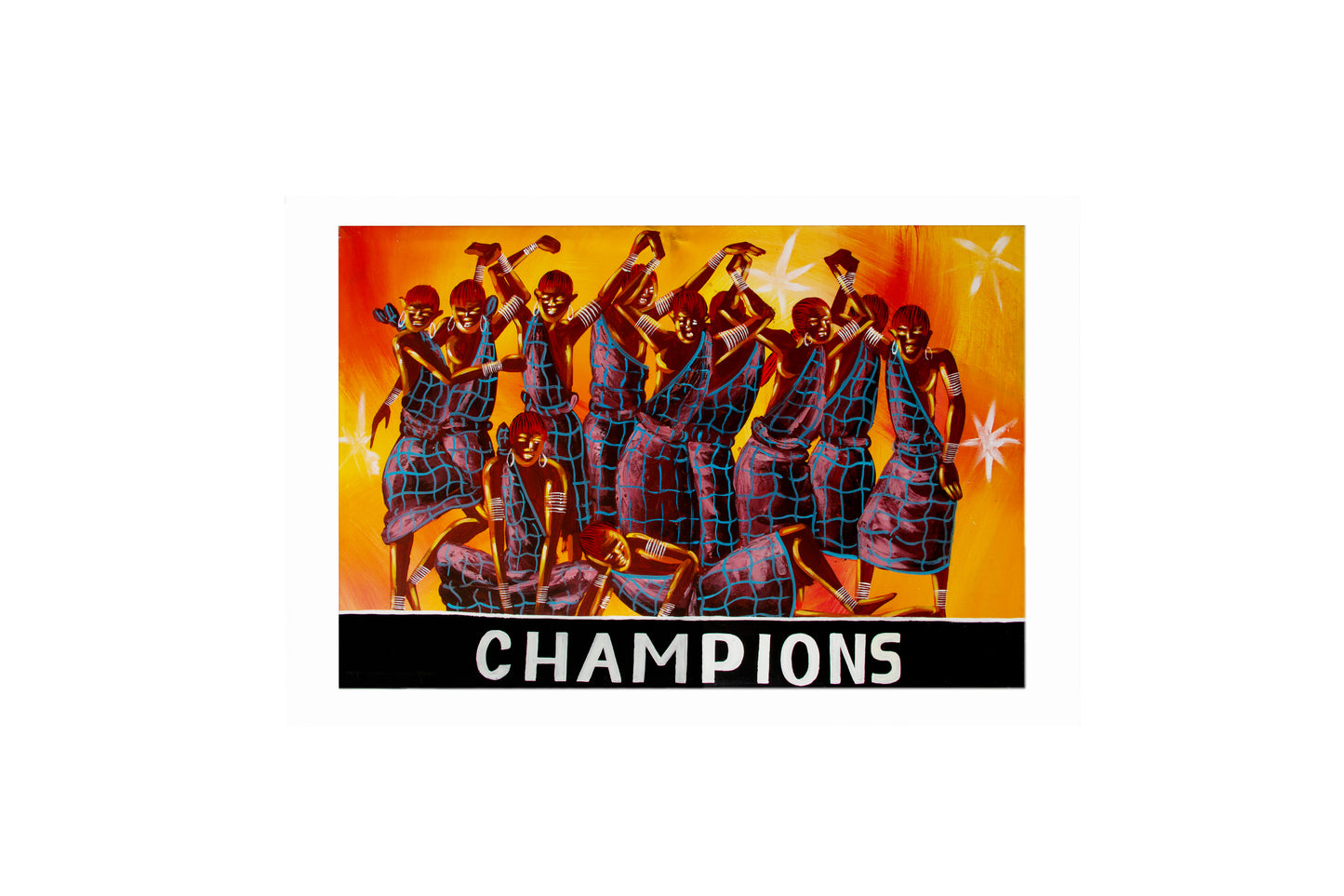 Sport Art painting, Tinga Tinga art, Masai kisu