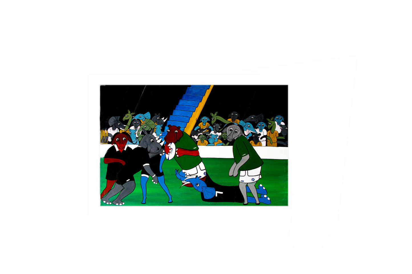 Sport Art painting, Tinga Tinga art, Masai kisu