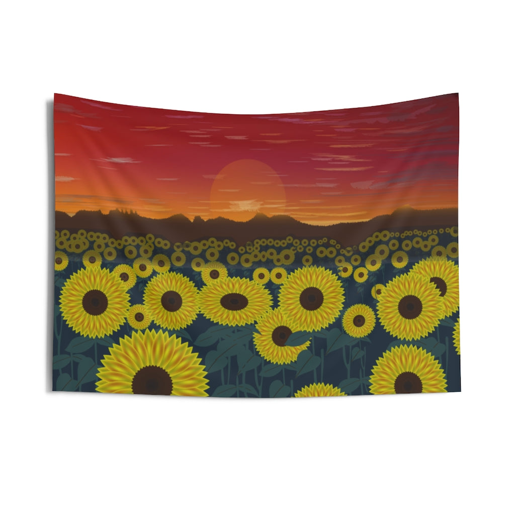 Sunflowers Tapestry for Contemporary Home Decor . Inspirational Wall Hanging Art for Baby Nursery, Dorm room, Coastal Home . Housewarming Gift