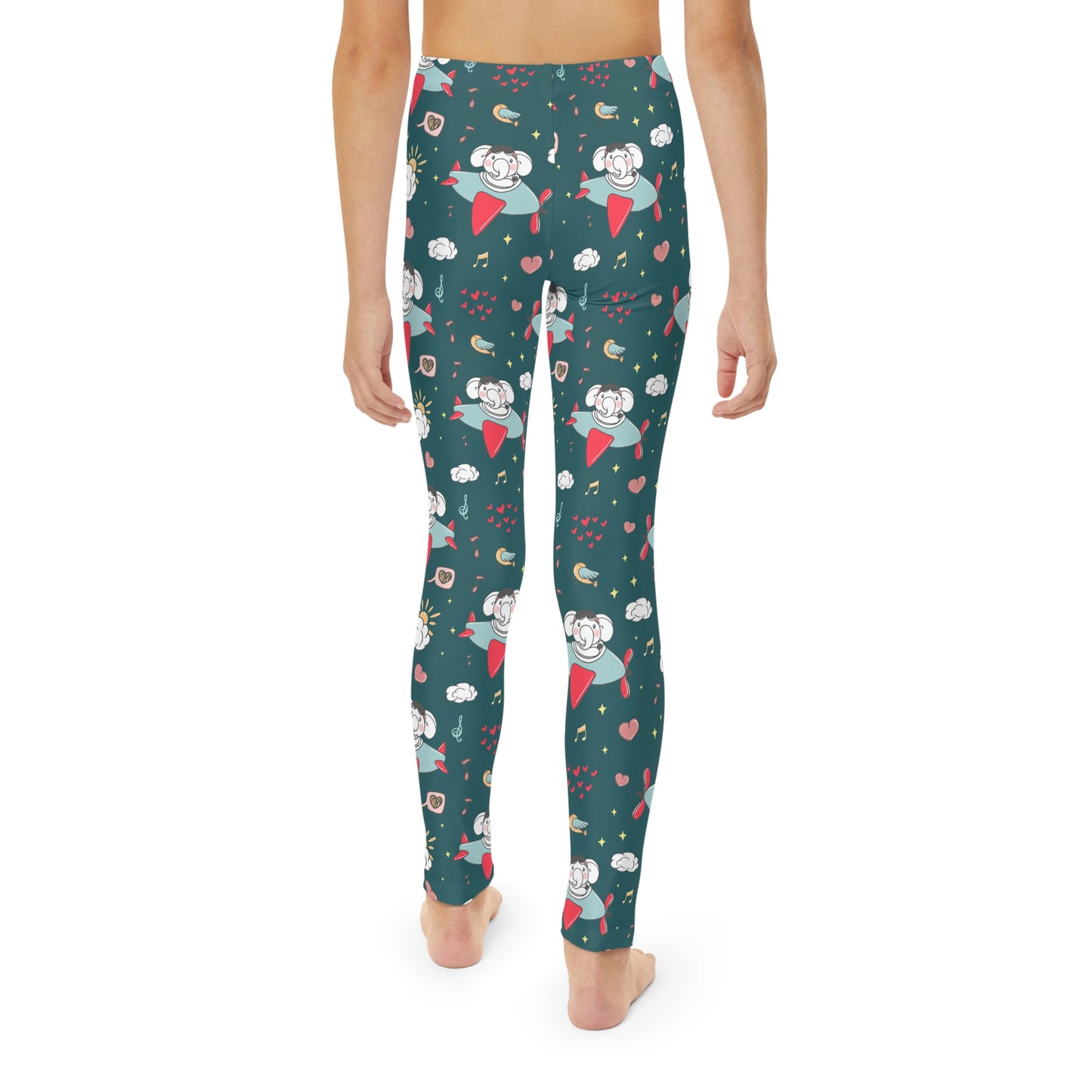 Elephant animal kingdom, Safari Youth Leggings, One of a Kind Gift - Unique Workout Activewear tights for kids, Daughter, Niece Christmas Gift