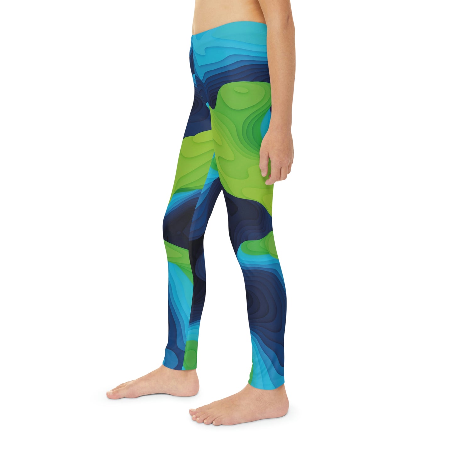 Youth Leggings, One of a Kind Gift - Unique Workout Activewear tights for a kid Fitness Enthusiast , Daughter, Niece Christmas Gift