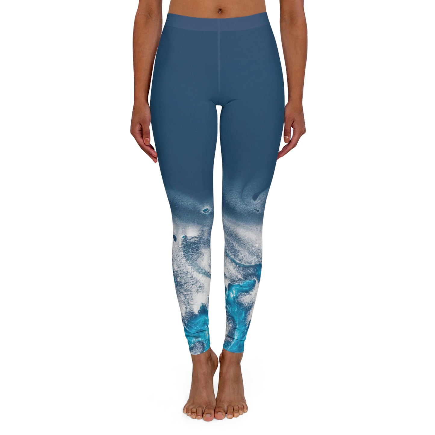 Beach, Ocean, Coastal Women Leggings, One of a Kind Workout Activewear tights for Wife Fitness, Best Friend, mom and me Christmas Gift