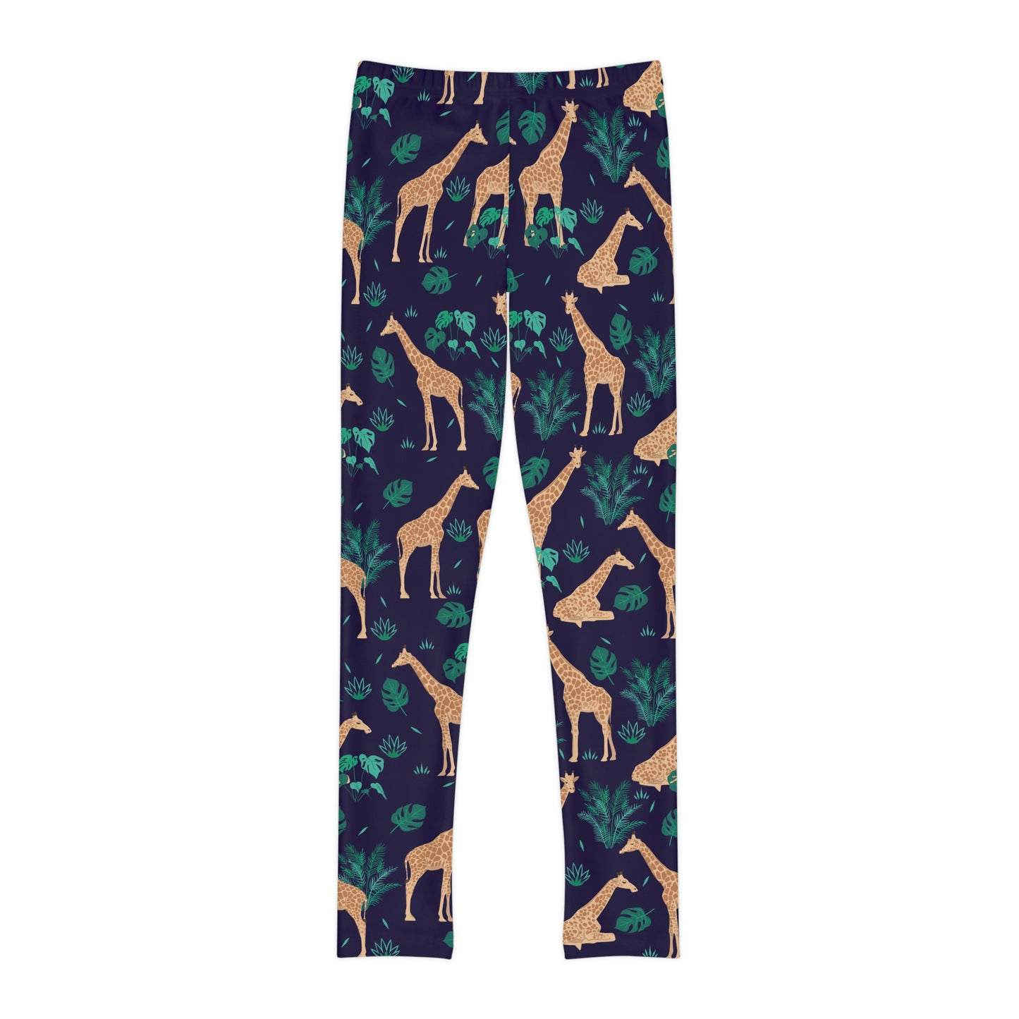 Giraffe animal kingdom, Safari Youth Leggings, One of a Kind Gift - Unique Workout Activewear tights for kids, Daughter, Niece Christmas Gift