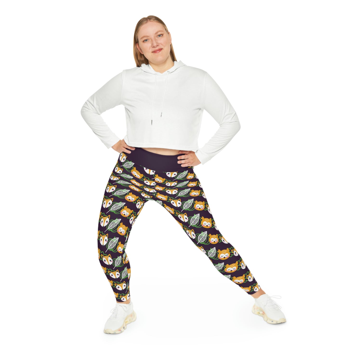 Fox animal kingdom, Safari Plus Size Leggings One of a Kind Gift - Unique Workout Activewear tights for Mom fitness, Mothers Day, Girlfriend Christmas Gift