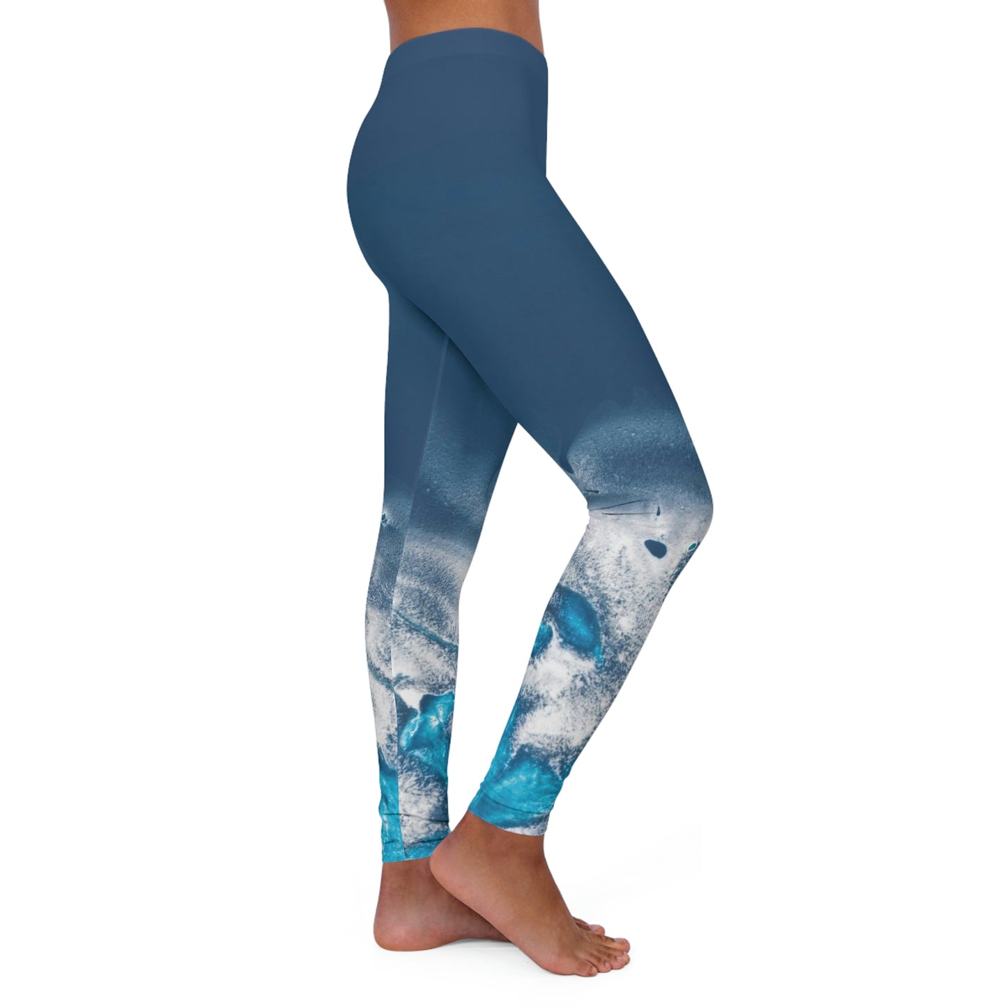Beach, Ocean, Coastal Women Leggings, One of a Kind Workout Activewear tights for Wife Fitness, Best Friend, mom and me Christmas Gift