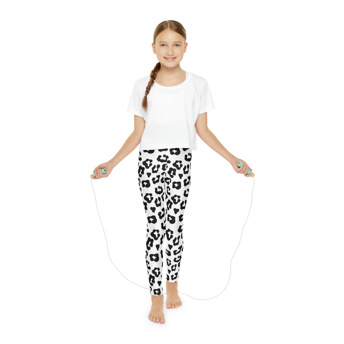 Dog Lovers Youth Leggings, One of a Kind Gift - Unique Workout Activewear tights for kids fitness, Daughter, Niece Christmas Gift