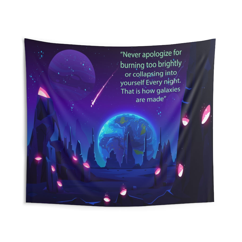 Moon Phase  Tapestry Contemporary Home Decor . Galaxy Wall Hanging Art for Baby Nursery, Dorm room, Coastal Home . Housewarming Gift