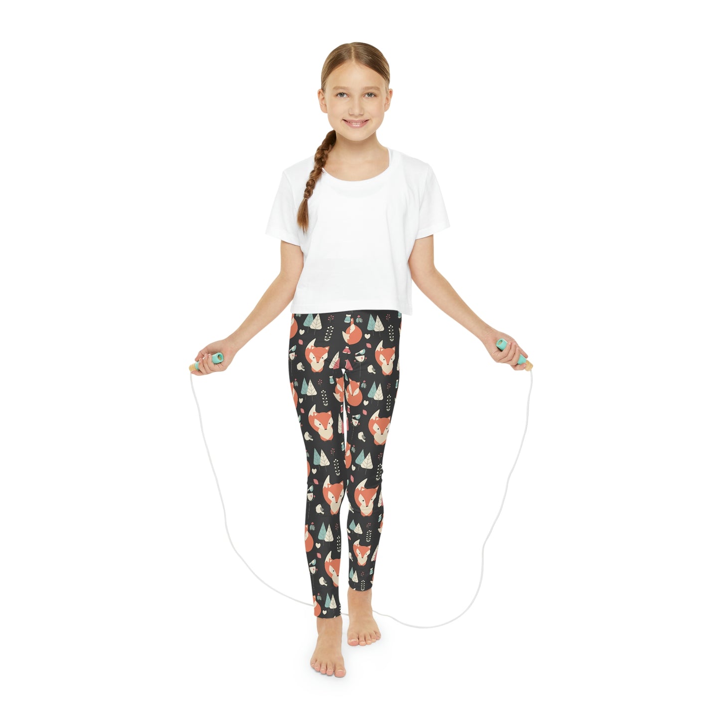 Fox animal kingdom, Safari Youth Leggings, One of a Kind Gift - Unique Workout Activewear tights for kids, Daughter, Niece Christmas Gift