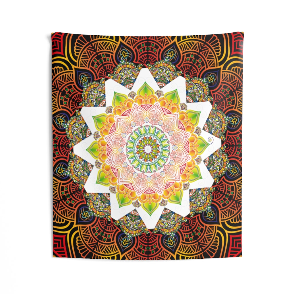 Mandala Tapestry for Contemporary Home Decor . Inspirational Wall Hanging Art for Baby Nursery, Dorm room, Coastal Home . Housewarming Gift