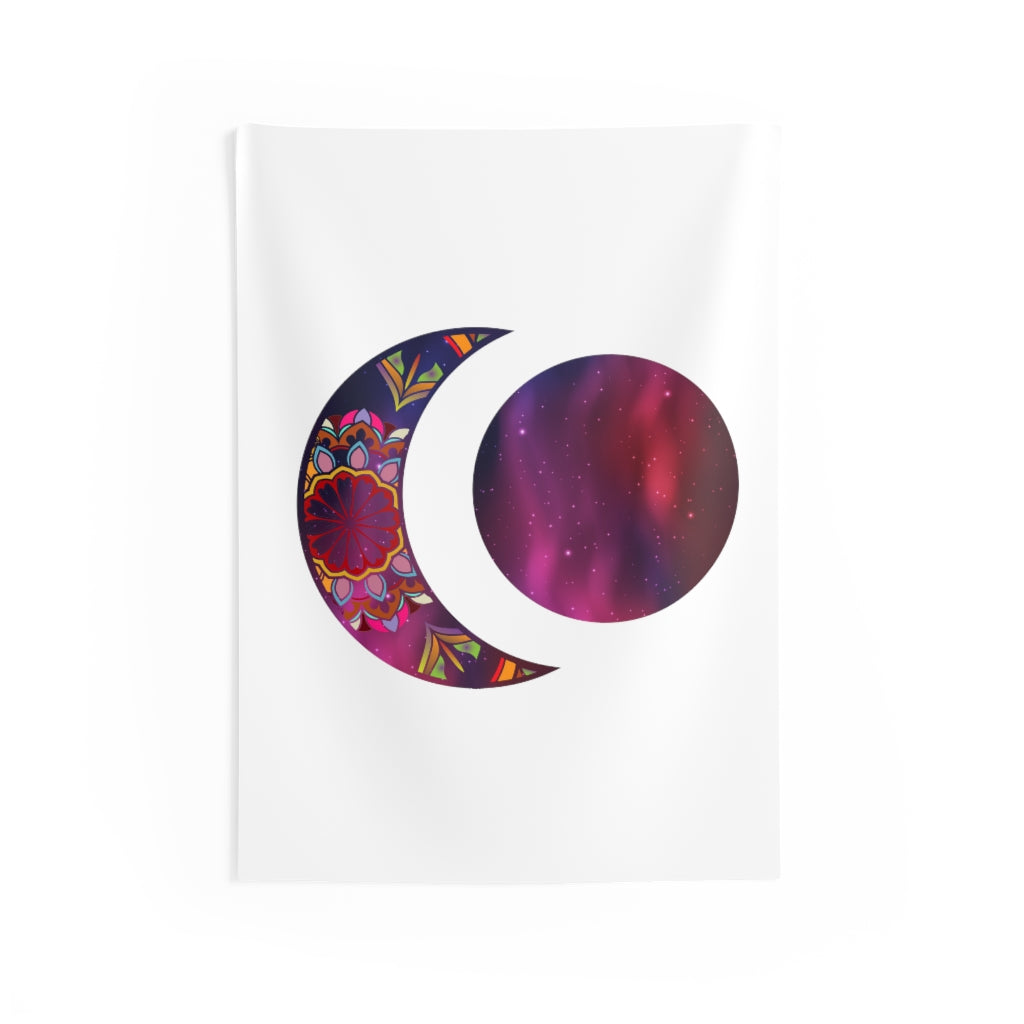 Moon Phase Tapestry Contemporary Home Decor . Galaxy Wall Hanging Art for Baby Nursery, Dorm room, Coastal Home . Housewarming Gift