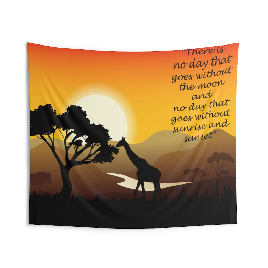 Sunset moon Tapestry Contemporary Home Decor . Inspirational Wall Hanging Art for Baby Nursery, Dorm room, Coastal Home . Housewarming Gift