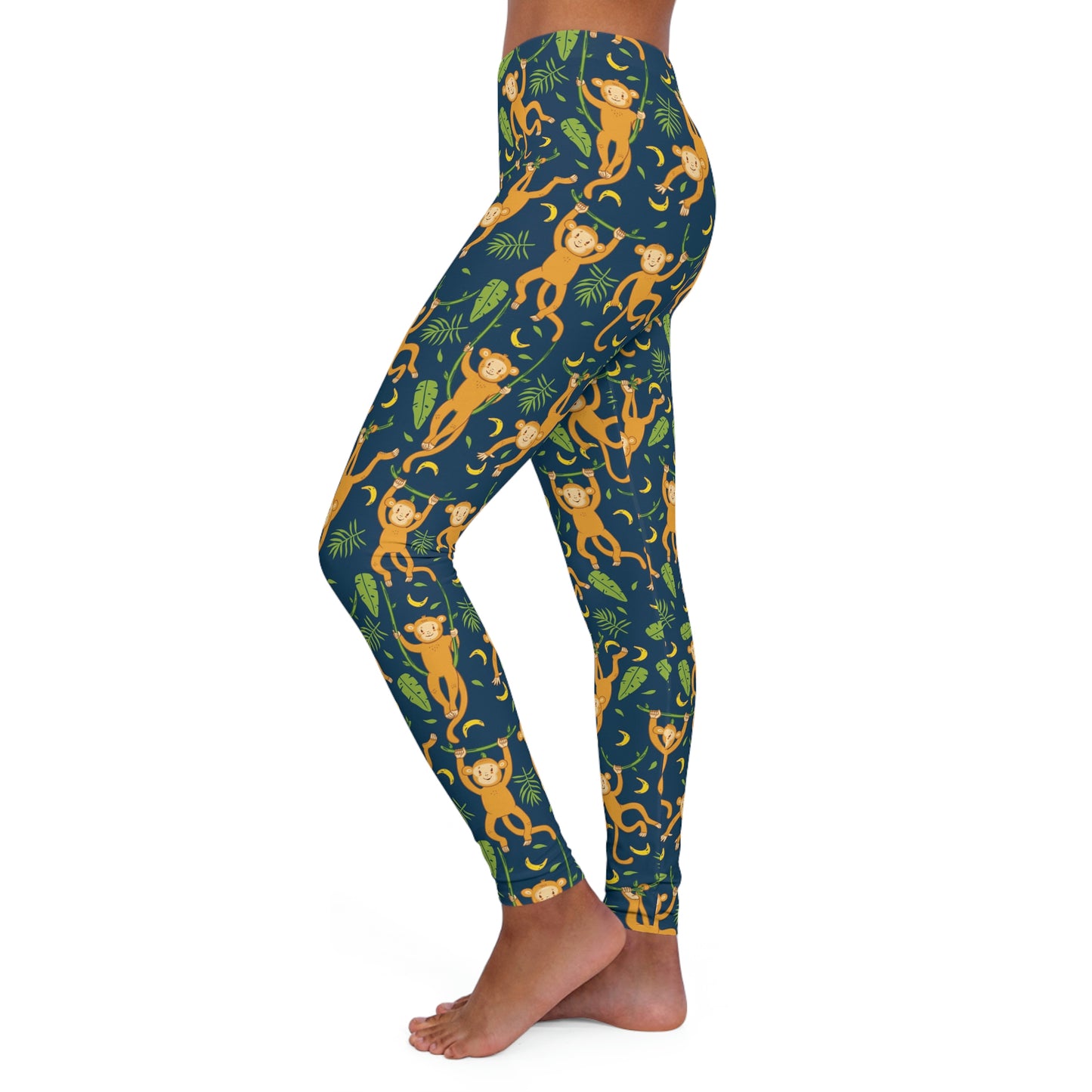 Monkey Safari Animal Kingdom Women Leggings . One of a Kind Workout Activewear tights for Mothers Day, Girlfriend, Gift for Her