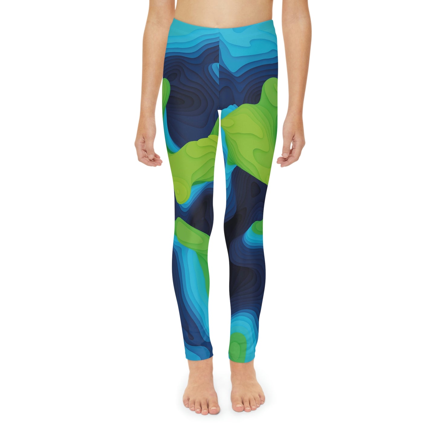 Youth Leggings, One of a Kind Gift - Unique Workout Activewear tights for a kid Fitness Enthusiast , Daughter, Niece Christmas Gift