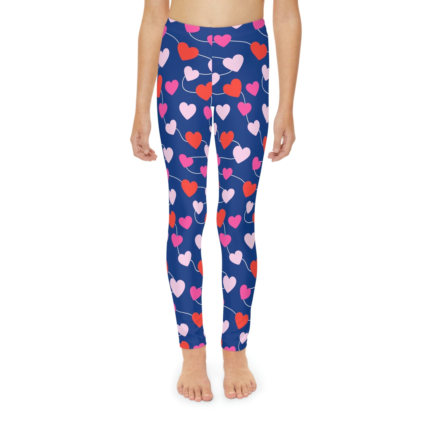 Valentine Youth Leggings, One of a Kind Gift - Unique Workout Activewear tights for kids fitness, Daughter, Niece Christmas Gifts