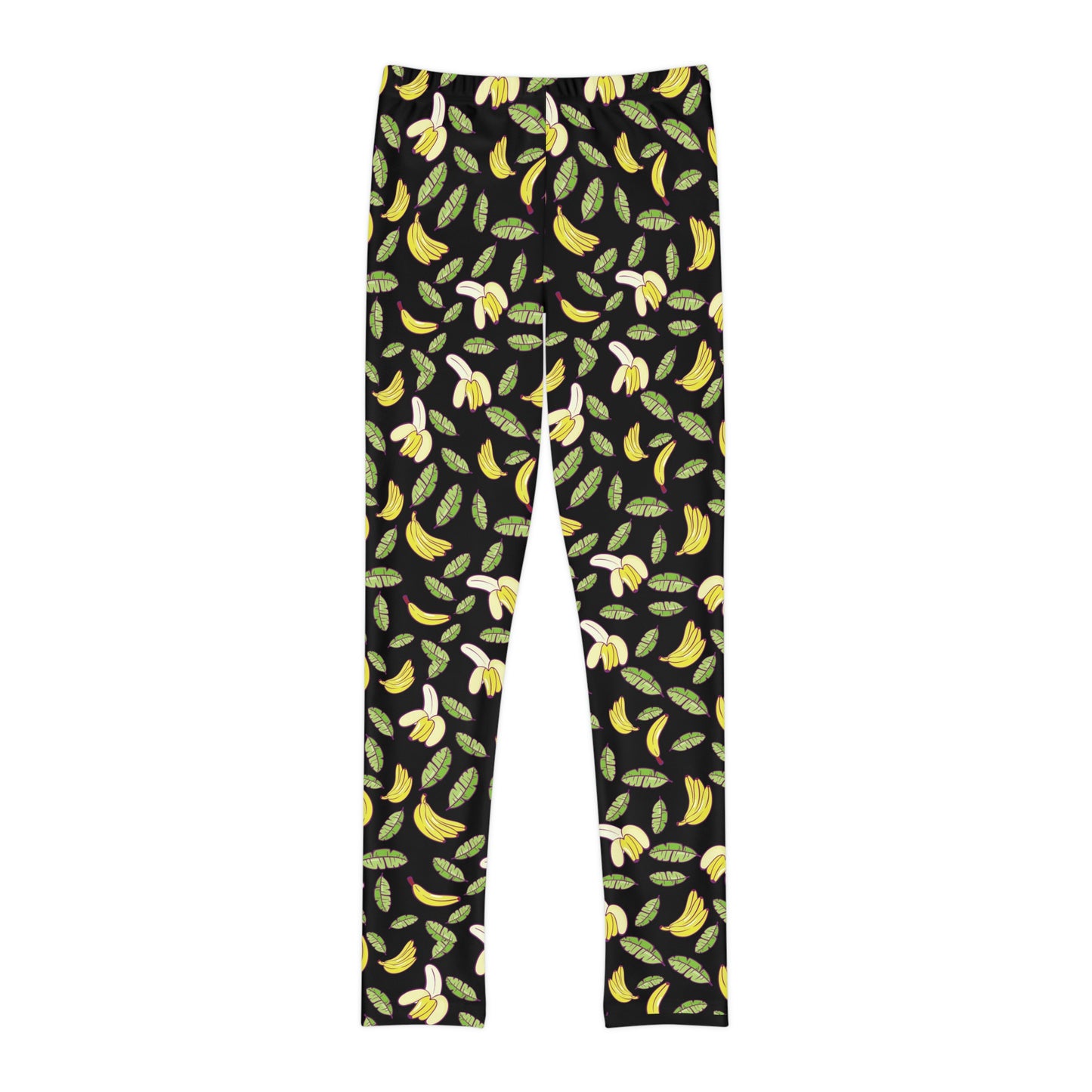 Bananas Print Youth Leggings, One of a Kind Gift - Unique Workout Activewear tights for kids Fitness , Daughter, Niece Christmas Gift