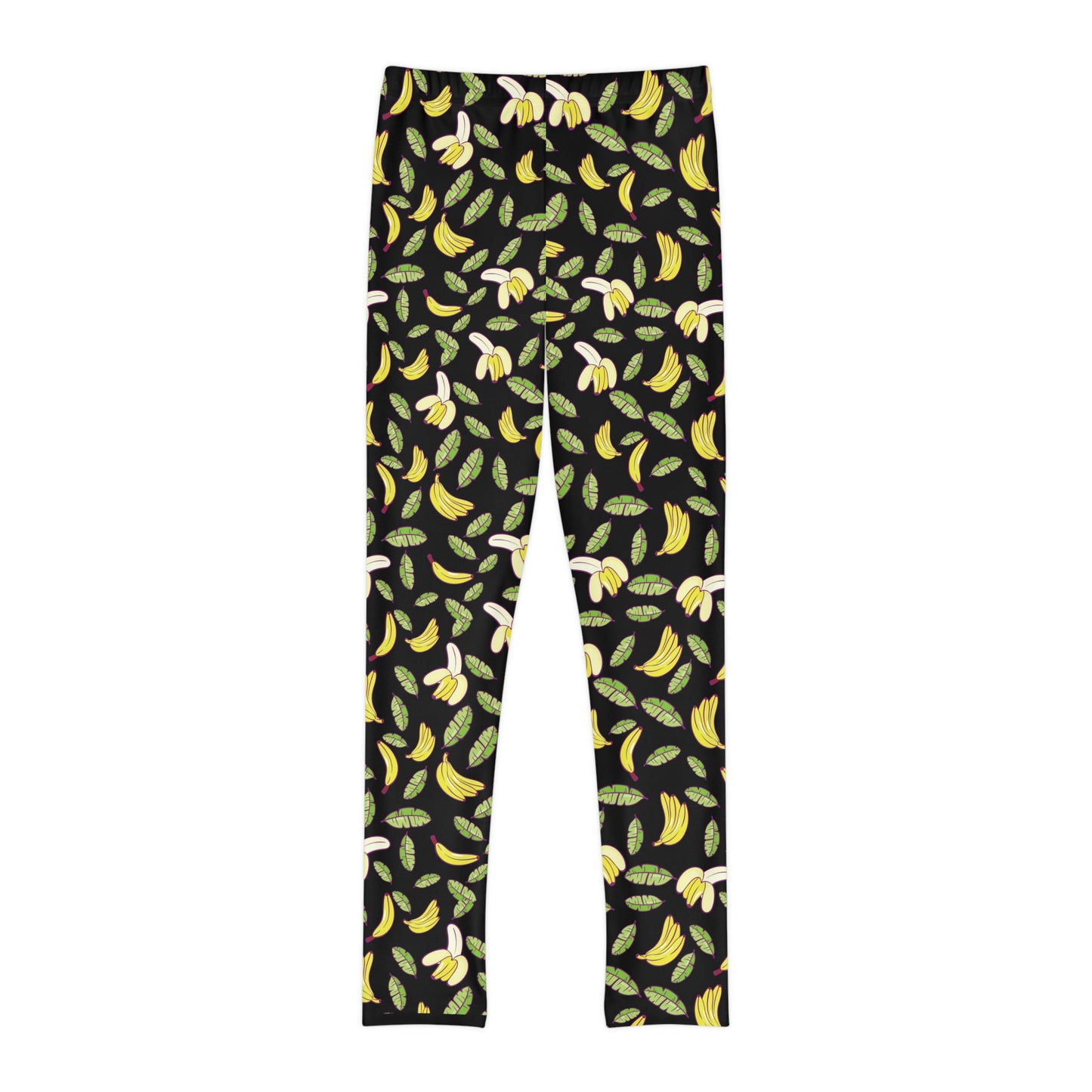 Bananas Print Youth Leggings, One of a Kind Gift - Unique Workout Activewear tights for kids Fitness , Daughter, Niece Christmas Gift