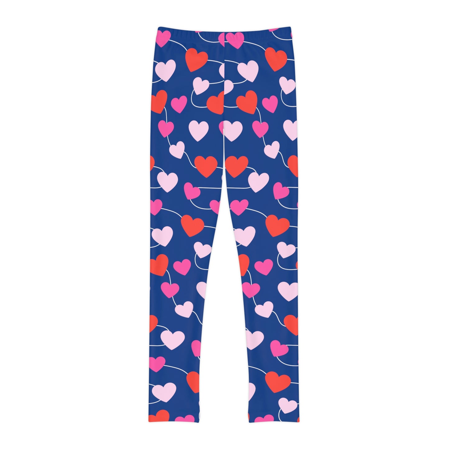 Valentine Youth Leggings, One of a Kind Gift - Unique Workout Activewear tights for kids fitness, Daughter, Niece Christmas Gifts