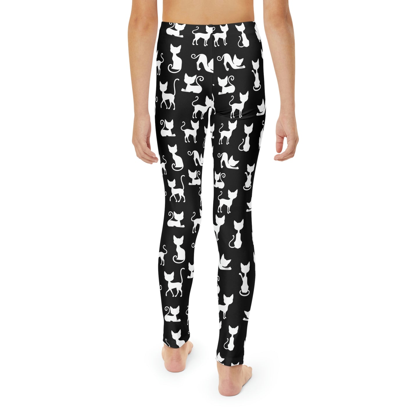 Cat Youth Leggings, One of a Kind Gift - Unique Workout Activewear tights for kids Fitness , Daughter, Niece Christmas Gift