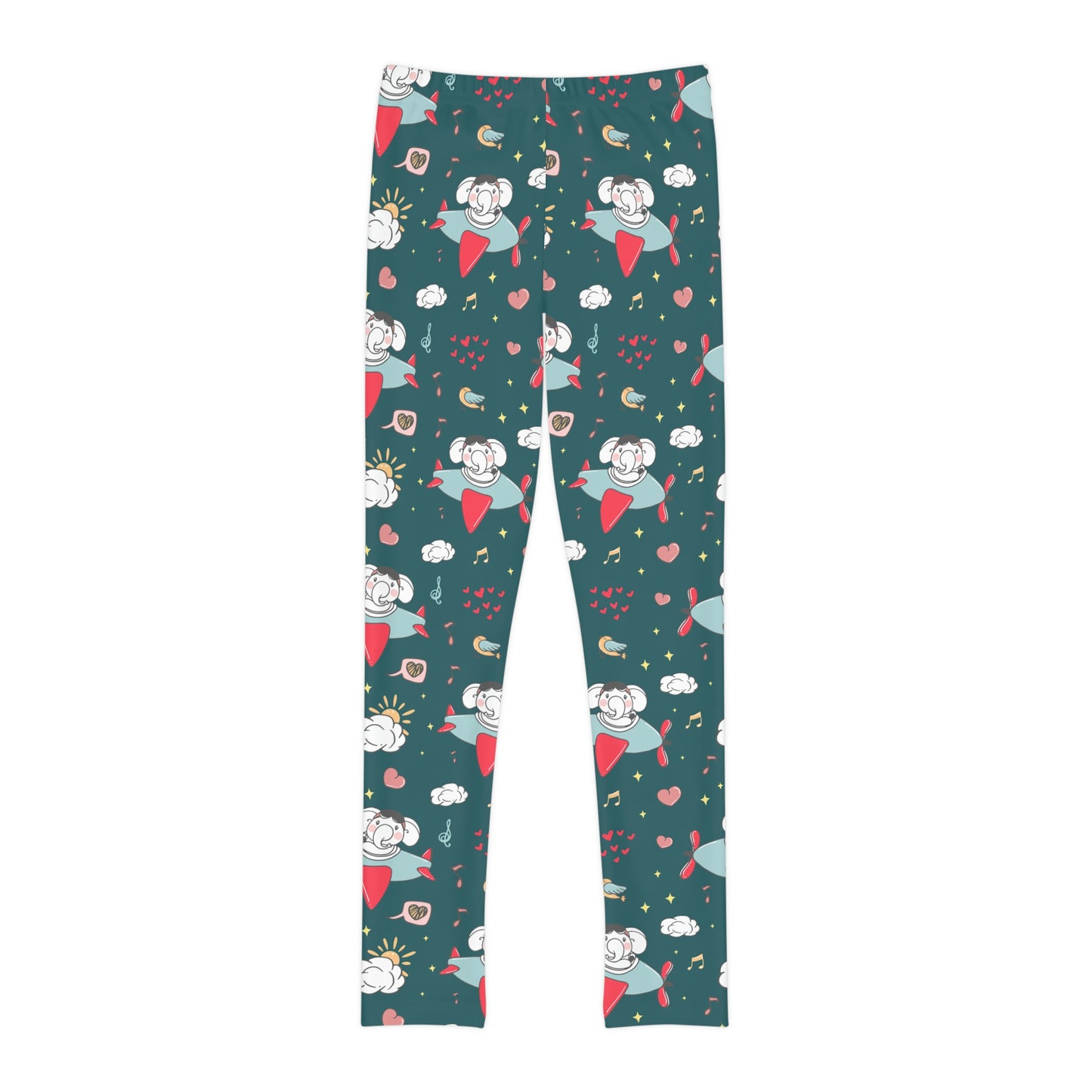 Elephant animal kingdom, Safari Youth Leggings, One of a Kind Gift - Unique Workout Activewear tights for kids, Daughter, Niece Christmas Gift