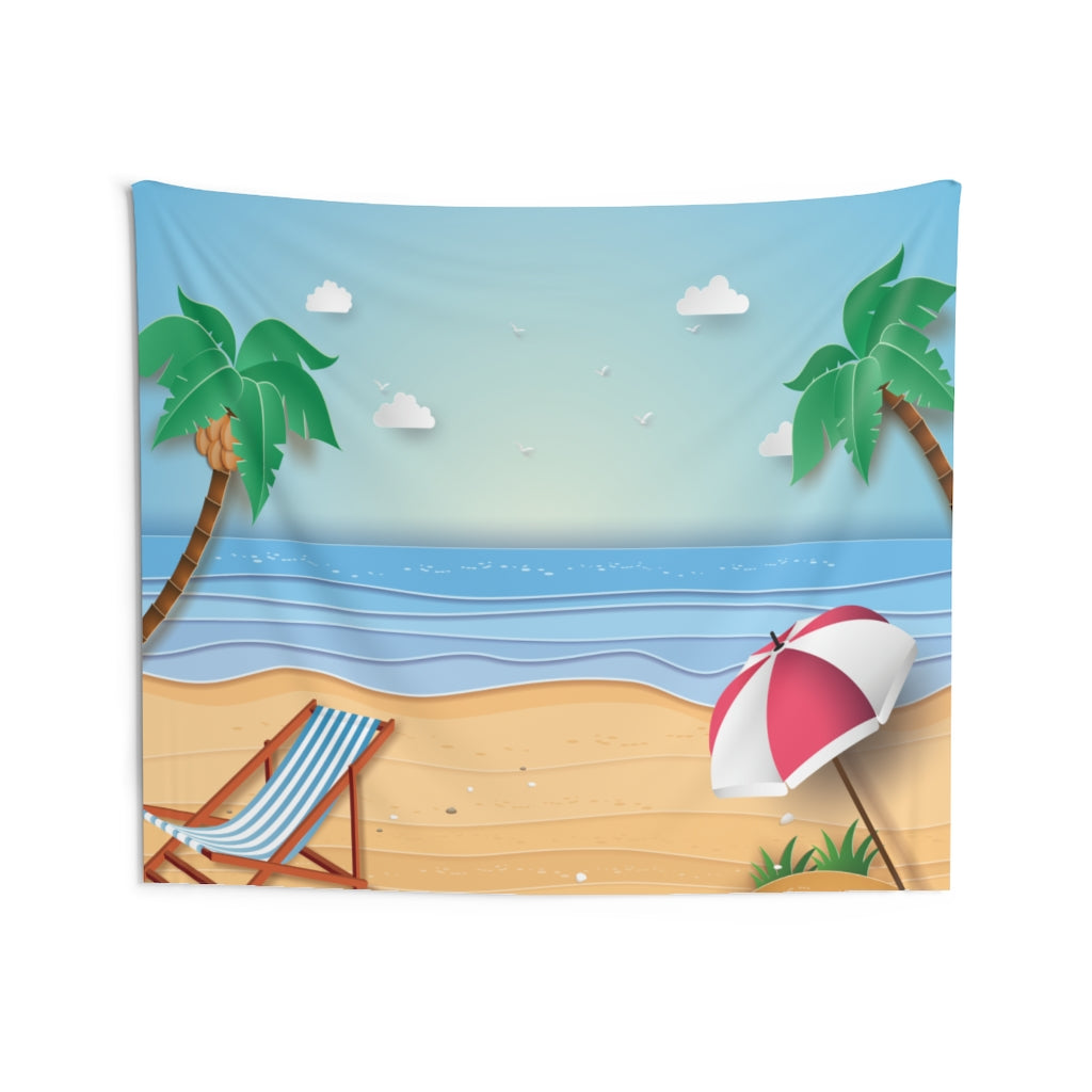 Beach Tapestry for Contemporary Home Decor . Inspirational Wall Hanging Art for Baby Nursery, Dorm room, Coastal Home . Housewarming Gift