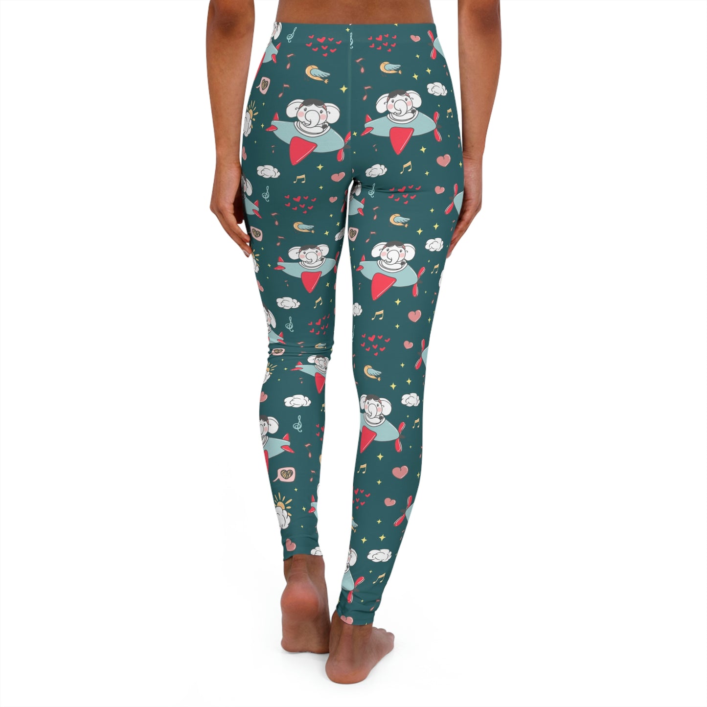 Elephant Safari Animal Kingdom Women Leggings . One of a Kind Workout Activewear tights for Mothers Day, Girlfriend, Gift for Her