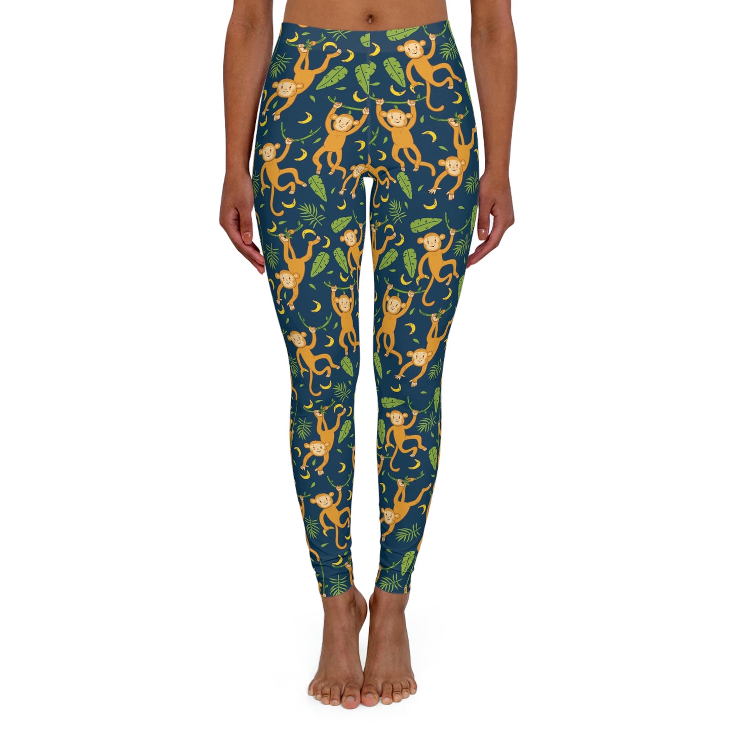 Monkey Safari Animal Kingdom Women Leggings . One of a Kind Workout Activewear tights for Mothers Day, Girlfriend, Gift for Her